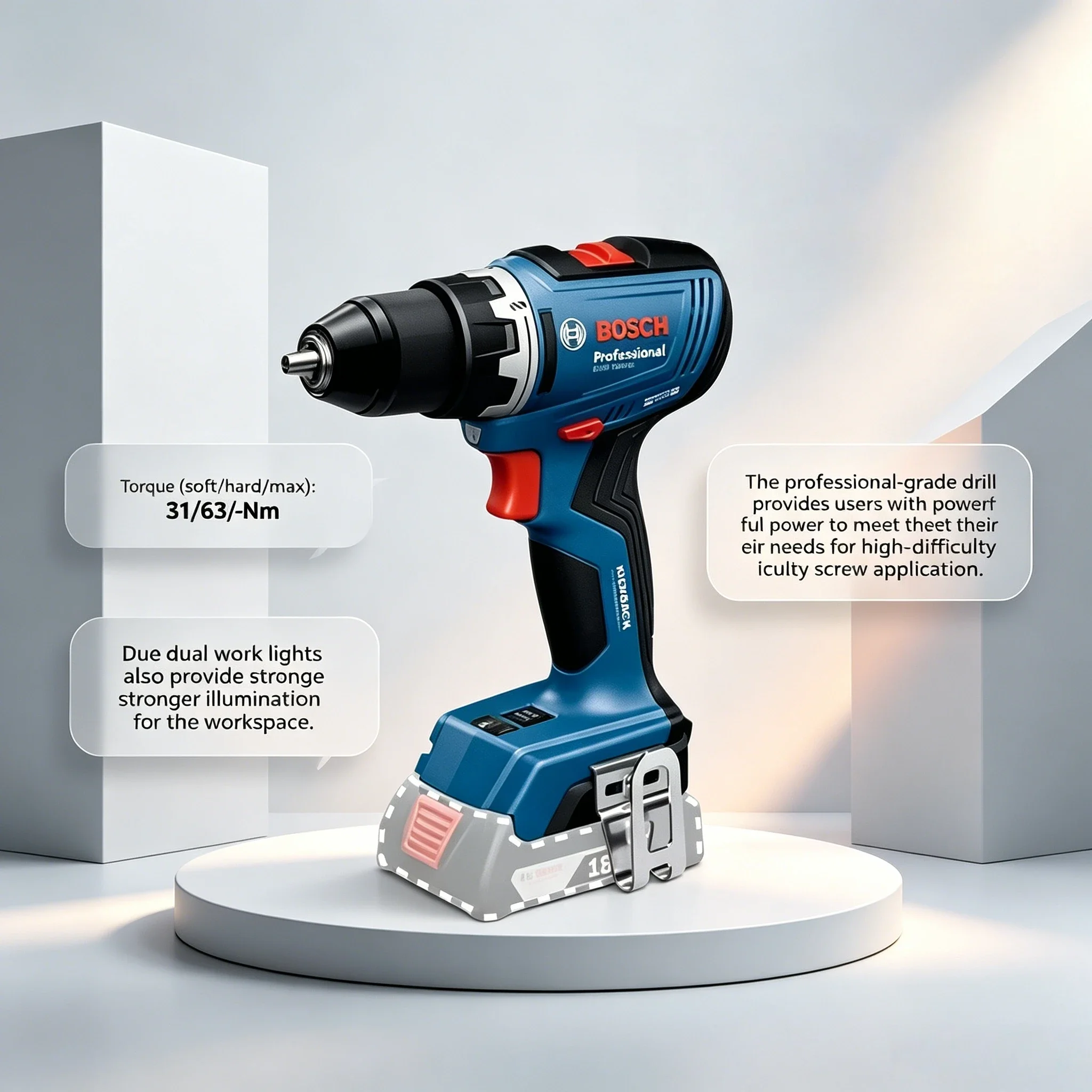 Brushless Cordless Electric Drill 18V - Bosch GSR 18V-65 Fırçasız Akülü Matkap