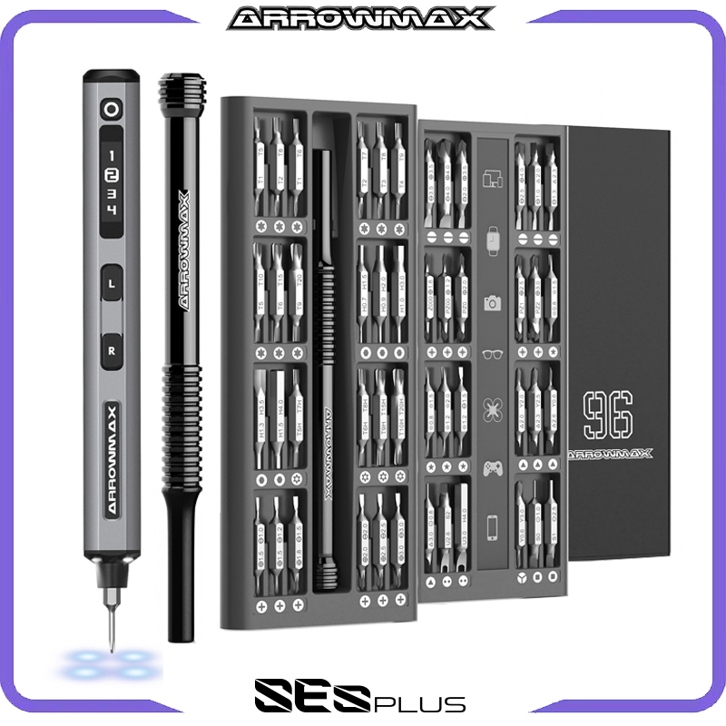 Electric Screwdriver Rechargeable Usb - ARROWMAX Hassas Elektrikli Tornavida Seti, 4