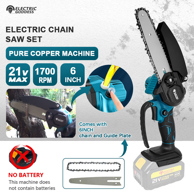 Mini Electric Chainsaw 6 Inch - 1700RPM 6 İnç Mini Kablosuz Elektrikli