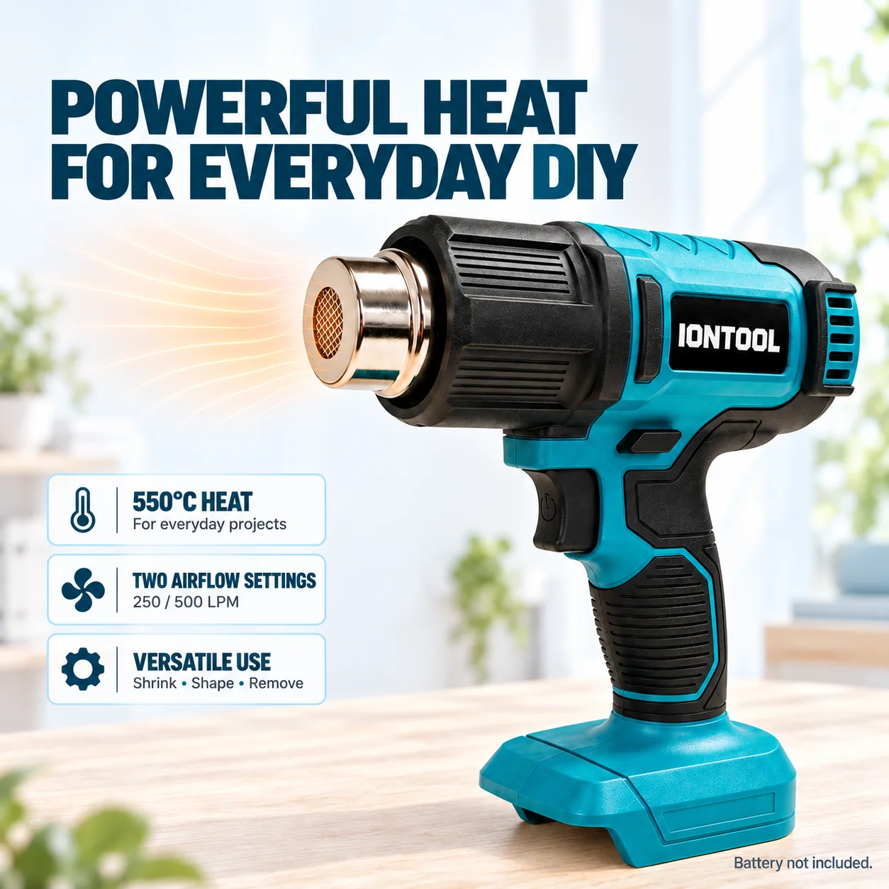 IONTOOL 550 ℃   Çift Hızlı, Ko - Cordless Heat Gun For Shrink Tubing incelemesi ve fiyatı