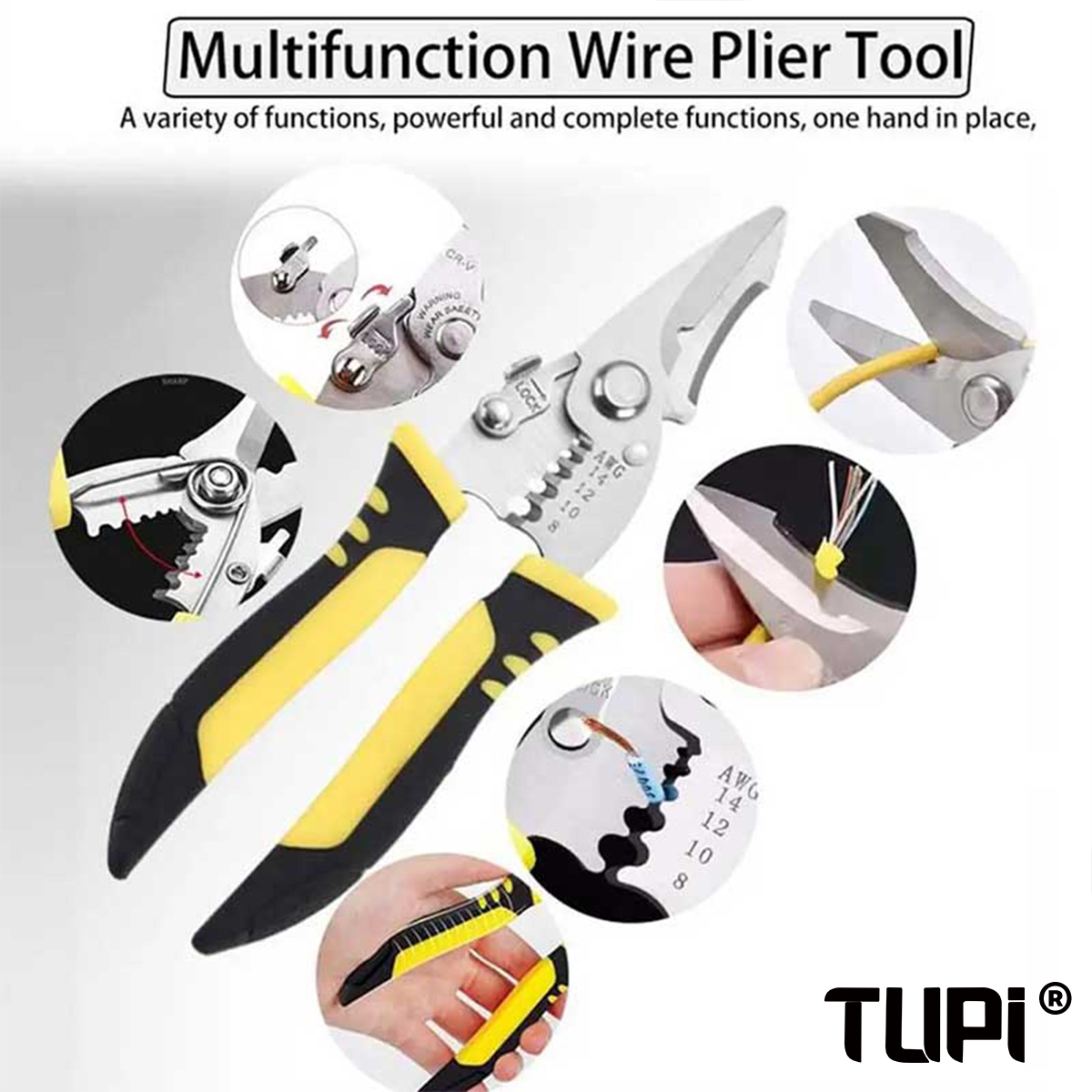 TUPI Pro Elektrikçi Pense 3'ü  - Automatic Wire Stripper Cutter incelemesi ve fiyatı
