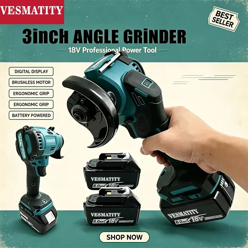 Dijital Ekranlı, Fırçasız Moto - Brushless Angle Grinder Battery Powered incelemesi ve fiyatı