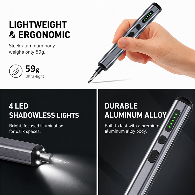68'i 1 Arada Hassas Elektrikli - Electric Screwdriver Rechargeable Usb incelemesi ve fiyatı