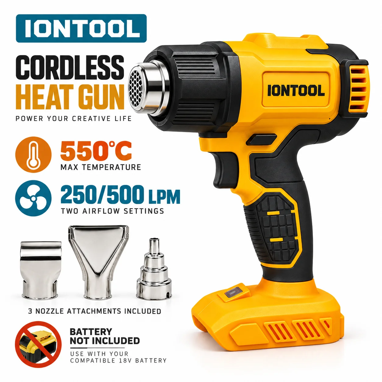 IONTOOL Fırçasız, Kablosuz Isı - Cordless Heat Gun For Shrink Tubing incelemesi ve fiyatı